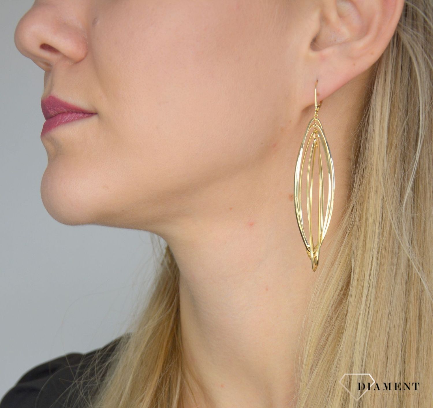 Złote kolczyki 585 bankietowe DIA-KLC-C5LBLAS-377-YM OR204623.jpg